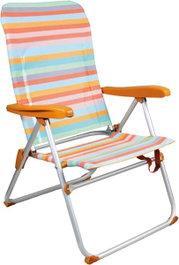 JugaToys Chaise de Plage Multiposition Rayas Ocre