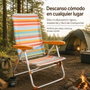JugaToys Chaise de Plage Multiposition Rayas Ocre