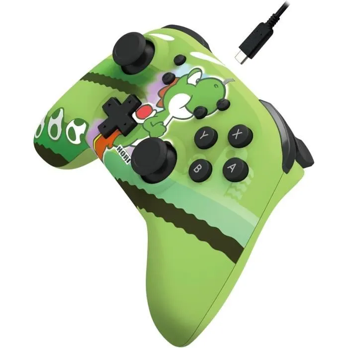 Hori HORIPAD Sans fil - Manette pour Nintendo Switch et Switch OLED avec motif Super Mario Yoshi-Dash Vert - Officiellement licencié