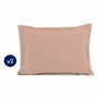 Lovely Home Lot de 2 taies d'oreiller Rose 50 x 70 cm