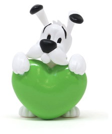 Plastoy Figurine Astérix Idéfix Cœur Vert