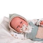 Antonio Juan Poupée Clara réaliste en peluche avec boules et couverture, 34 cm, idéale pour enfants dès 3 ans