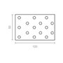 Micel Plaque pesante Plc09 en acier zincé 120 x 50 x 2,5 mm