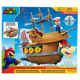 JAKKS PACIFIC - Figurine Deluxe Playset Super Mario Bowser Aeronave Nintendo (6 cm)