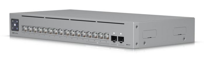 Ubiquiti Switch Layer 3, 4 ports 2.5 GbE RJ45 + 12 ports GbE RJ45 + 2 ports 10G SFP+, 50W, boîtier acier, montage rack/mur/bureau Ubiquiti Switch Layer 3, 4 ports 2.5 GbE RJ45 + 12 ports GbE RJ45 + 2 ports 10G SFP+, 50W, boîtier acier, montage rack/mur/bureau