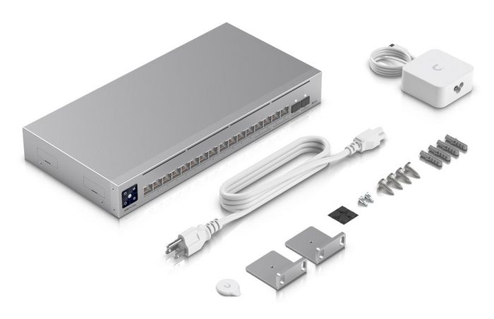Ubiquiti Switch Layer 3, 4 ports 2.5 GbE RJ45 + 12 ports GbE RJ45 + 2 ports 10G SFP+, 50W, boîtier acier, montage rack/mur/bureau Ubiquiti Switch Layer 3, 4 ports 2.5 GbE RJ45 + 12 ports GbE RJ45 + 2 ports 10G SFP+, 50W, boîtier acier, montage rack/mur/bureau