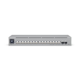 Ubiquiti Switch Layer 3, 4 ports 2.5 GbE RJ45 + 12 ports GbE RJ45 + 2 ports 10G SFP+, 50W, boîtier acier, montage rack/mur/bureau