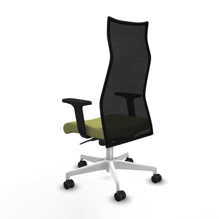 Piqueras y Crespo Chaise de Bureau Albacete avec mécanisme Sincro, Vert olive et Noir