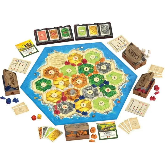 Asmodee Catan - Jeu de plateau de stratégie et négociation Asmodee Catan - Jeu de plateau de stratégie et négociation