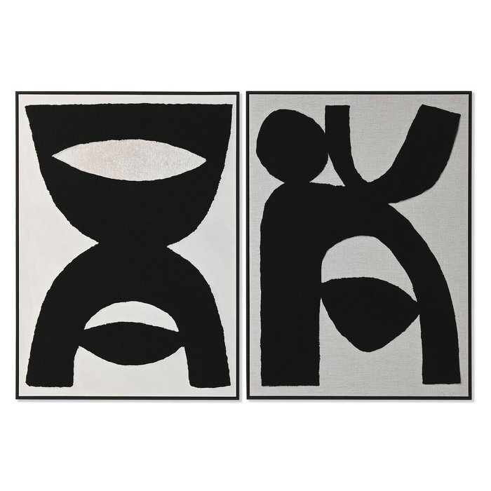 Cadre Home ESPRIT Bois Toile 103 x 4,3 x 143 cm 102,6 x 4,3 x 142,6 cm (2 Unités)