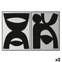 Cadre Home ESPRIT Bois Toile 103 x 4,3 x 143 cm 102,6 x 4,3 x 142,6 cm (2 Unités)