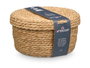 Giftdecor Lot de 3 paniers ronds avec couvercle en fibre naturelle 28x14.5x28 cm (Set de 6)
