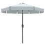 Marbueno 10491 Parasol Acier 8 Bri Ø300 cm Polyester Blanc Jardin Piscine Terrasse