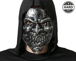 Atosa Masque Rigide Macabre Gris pour Possédé ou Homme Démon