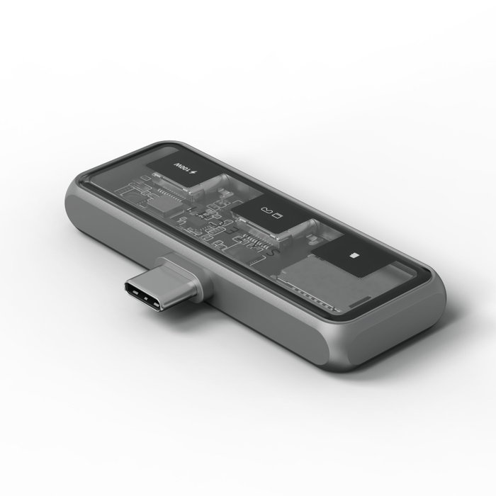 Satechi USB-C PD Mobile XR Hub & MicroSD Card Reader - Gris sidéral