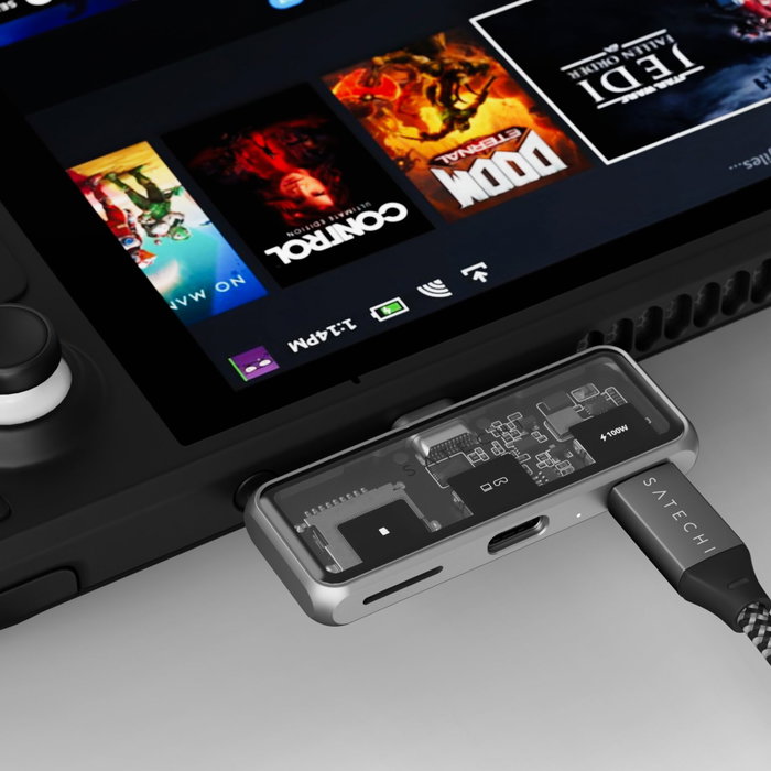 Satechi USB-C PD Mobile XR Hub & MicroSD Card Reader - Gris sidéral