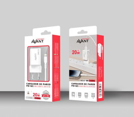 AVANT CONNECT Chargeur de courant USB QC3.0 + PD 20W GaN avec câble Lightning 1m