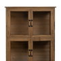 BigBuy Home Présentoir Naturel Verre et Bois d'épicéa