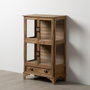 BigBuy Home Présentoir Naturel Verre et Bois d'épicéa