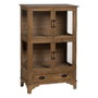 BigBuy Home Présentoir Naturel Verre et Bois d'épicéa