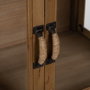 BigBuy Home Présentoir Naturel Verre et Bois d'épicéa