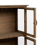 BigBuy Home Présentoir Naturel Verre et Bois d'épicéa