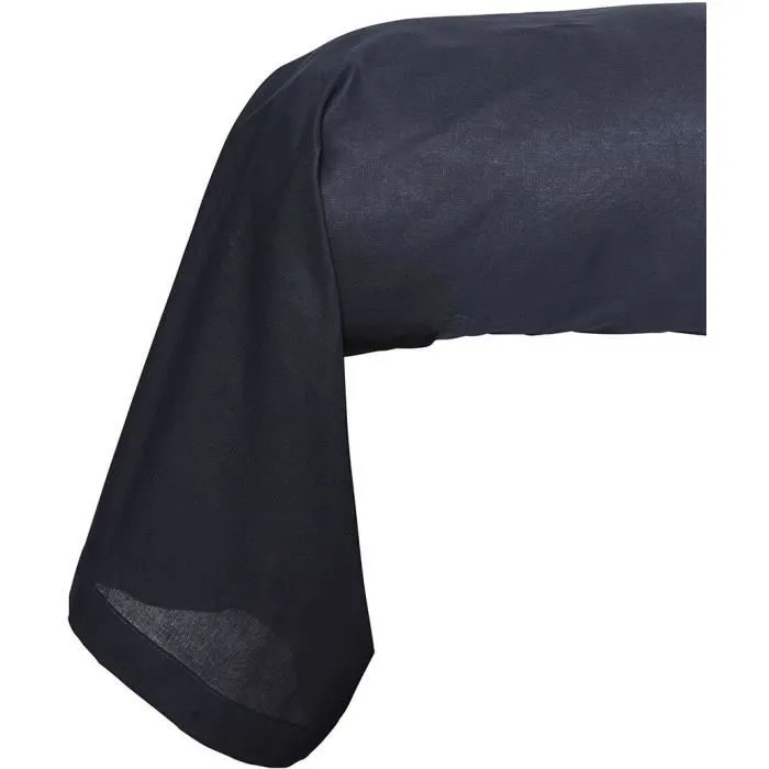 Today - Taie de traversin Essential - 100% Coton, Bleu Marine - 45 x 185 cm (Référence 50X70 cm, 57 fils/cm²)