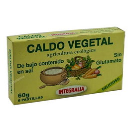 INTEGRALIA Bouillon végétal biologique faible en sel, 6 tablettes