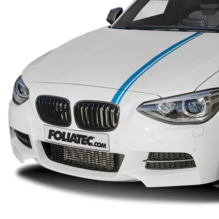 Foliatec Autocollant Voiture Design Lignes Bleues FO33932 5.8x360cm PVC UV Résistant Lavable