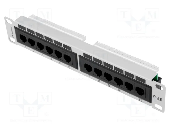 LANBERG Panneau de brassage Cat 6 RJ45 12 ports 1U 10 pouces blanc LANBERG Panneau de brassage Cat 6 RJ45 12 ports 1U 10 pouces blanc