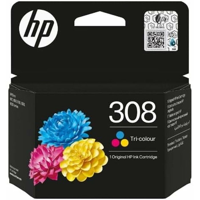 HP Cartouche d'encre originale Noir 308 (7FP21UE) pour imprimantes Envy 6110, 6120, 6130, 6520, 6530 | Encre authentique HP