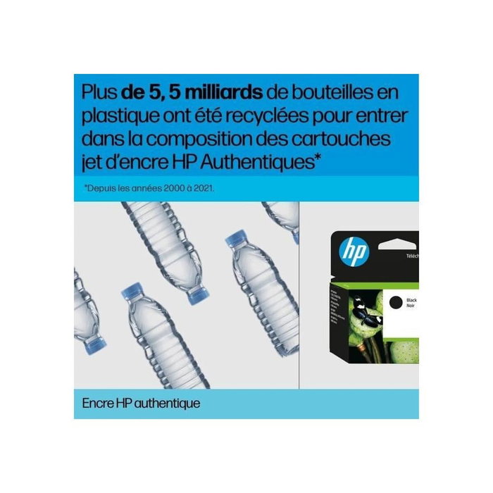 HP Cartouche d'encre originale Noir 308 (7FP21UE) pour imprimantes Envy 6110, 6120, 6130, 6520, 6530 | Encre authentique HP