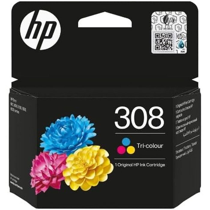 HP Cartouche d'encre originale Noir 308 (7FP21UE) pour imprimantes Envy 6110, 6120, 6130, 6520, 6530 | Encre authentique HP