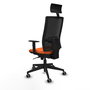 Piqueras y Crespo Chaise de Bureau 1D066G1 Orange et Noir