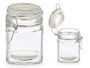 Vivalto Bocal en Verre Carré avec Fermeture Hermétique 200 ml 9x9x7 cm Transparent (Set de 24)