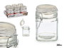 Vivalto Bocal en Verre Carré avec Fermeture Hermétique 200 ml 9x9x7 cm Transparent (Set de 24)