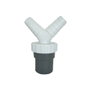 Edm Raccord mixte tubes lisses double prise PVC 1"1/2 40mm pour lave-vaisselle et lave-linge