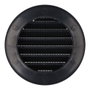 EDM Réf EDM020 Rejille de ventilation ronde encastrable avec moustiquaire Ø70mm ABS gris anthracite