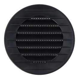 Edm Grille de ventilation ronde encastrable avec moustiquaire gris anthracite ø70mm