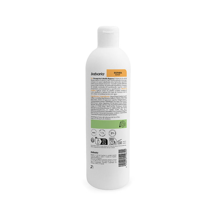 Babaria Shampoing réparateur à l'oignon 380 ml Babaria Shampoing réparateur à l'oignon 380 ml