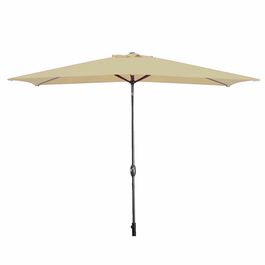 Marbueno Parasol Acier 8 Tiges 200x300 cm Polyester Marron Jardin, Piscine 10492