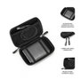 Subblim Housse de protection pour disque dur 2.5 pouces, étui rigide anti-choc, compartiments pour câbles, USB et cartes, Noir
