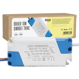 BX3 LIGHT Driver LED ABT-15-24W TRIAC 24W, 280-300 mA, 45-84V DC, Classe II, pour LED réglables