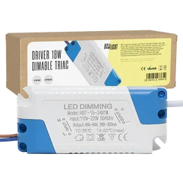 BX3 LIGHT Driver LED ABT-15-24W TRIAC 24W, 280-300 mA, 45-84V DC, Classe II, pour LED réglables