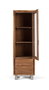 GINER Y COLOMER - Vitrine en acacia massif avec porte en verre et tiroirs - Bibliothèque ou buffet de salon avec étagères et pieds métalliques - 124x49 cm