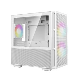 Deepcool CH360 Boîtier PC Gaming Micro ATX Blanc avec Fenêtre en Verre Trempé et Ventilateurs RGB