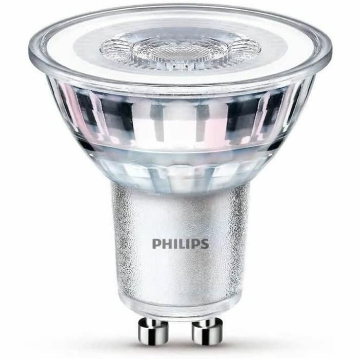 Philips Ampoules LED Foco F Pack de 3 - 4,6 W - Blanc chaud - GU10 Philips Ampoules LED Foco F Pack de 3 - 4,6 W - Blanc chaud - GU10