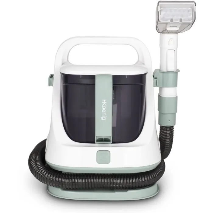 Hkoenig TWT77 Nettoyeur vapeur à main pour textiles et moquettes - 650W, réservoirs amovibles 1.4L/1.2L