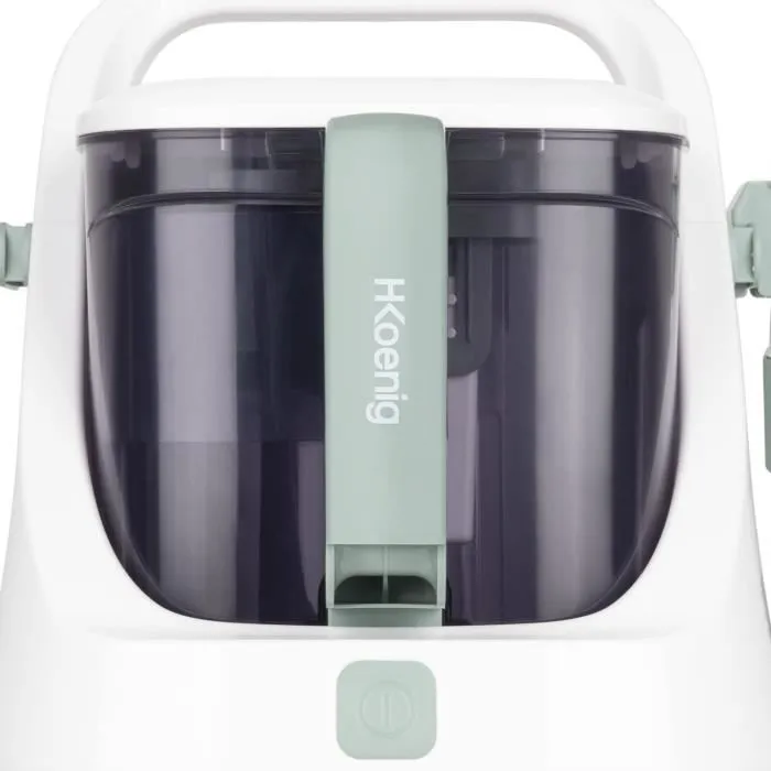 Hkoenig TWT77 Nettoyeur vapeur à main pour textiles et moquettes - 650W, réservoirs amovibles 1.4L/1.2L