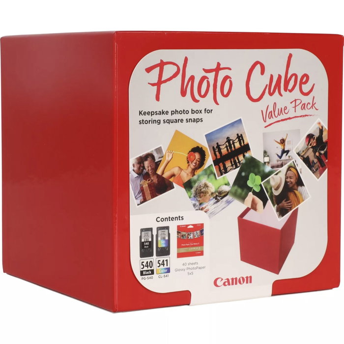 Canon Photo Cube Value Pack avec cartouches PG-540 / CL-541 et 40 feuilles de papier photo PP-201 Canon Photo Cube Value Pack avec cartouches PG-540 / CL-541 et 40 feuilles de papier photo PP-201